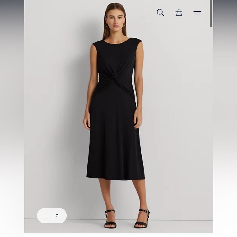 COPY - Lauren by Ralph Lauren black tied waist dress